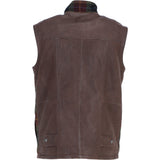 Ashwood Leather x Harris Tweed Men's Gilet Brown/Red/Green: TW-901-07-BR