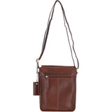 Ashwood Compact Leather Flap Over Bag Chestnut: Q-42
