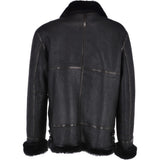 Luxury Shearling Pilot Jacket Black: MP 33