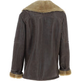 Oversized Sheepskin Aviator Jacket Camel Antique: KB-680