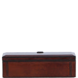 Ashwood Luxury Leather Triple Watch & Bracelet Storage Box Chestnut: LF-120
