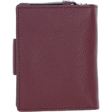 Ashwood Leather RFID Secure Wallet/Purse with Zip and Stud Closure Wine: X-30