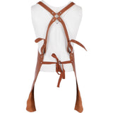 Unisex Cross Back Leather Apron Tan: APRON