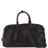 Luxurious Leather Wheeled Duffle Bag Brown: pl-50