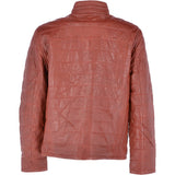 Trapper Leather Jacket Wine : Massimo