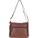 Sleek Luxe Leather Shoulder Bag Cognac: Mourne