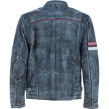Leather Biker Jacket Blue/black: 2483