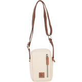 Fenland Canvas & Leather body Bag Tan/Cream: FEN-750