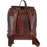 Medium Leather Zip Around Vintage Backpack Tan : Fred