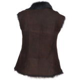 Toscana Suede Leather Gilet Brn/Brn: KB-42