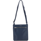 Ashwood Leather Curve Pocket Crossbody Bag Dark Blue: 63620