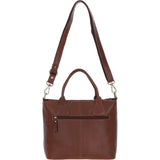 Versatile Ashwood Leather & Tweed Shoulder Bag Tan/Green Check: TW-22-010-TGNH