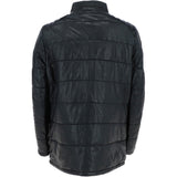 Mens Leather Jacket Dark Navy : Mink