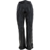 Women's Leather Hipster Trousers Black: DP 251