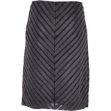 Women's Long 23.5 Inch Leather Skirt Black : Lycra Skirt
