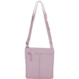 Ashwood Curve  Zip Top Leather Cross Body Bag Wood Rose: 64640/curve