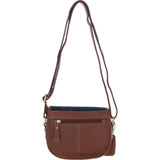 Ashwood Leather & Harris Tweed® Cloth Saddle Bag Tan/Watch: TW-26-04-TW