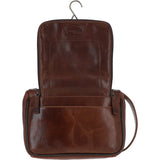 Ashwood Hi Veg Leather Hanging Wash Bag Tempo Brown : 8140