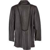 Women's Single Breasted Oversized Leather Coat Brown/ani: IVONNE 2