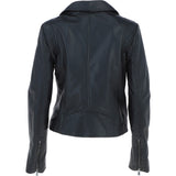 Ladies Leather Biker Jacket Black: G-Celia22