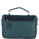 Ashwood Leather & Harris Tweed® Cloth Satchel Bag Green/Watch: TW-68-18-GW