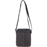 Compact Travel Messenger Bag with Multiple Zip Pockets and Adjustable Strap Brown: MADRID