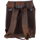 Vintage Oily Hunter Leather Backpack Brown: Kane