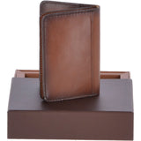 Vegetable Tanned Leather Classic Multi Card Holder Wallet Tan : 1992