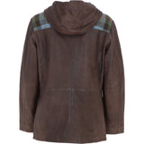 Ashwood Leather x Harris Tweed Men’s Hooded Casual Jacket Brown/Mcload: TW-905-01-BM