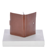 Vegetable Tanned Flip Side 6 card, ID & Coins Dual Bill fold Tab Leather Wallet Tan : 1246-VT