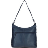 Chic Leather Shoulder Bag & Secure Zip Closure Navy: Antrim