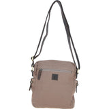 Fenland Canvas & Leather Crossbody Bag Mud/grey: FEN-752
