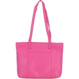 Designer Leather Shoulder Bag with Secure Zip Pocket Hot Pink: Bray