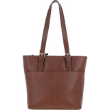 Elegant Shoulder Bag with Adjustable Straps 2 Tone Tan: 64562