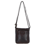 Luxury Small Leather Flight Bag Brandy: D-90