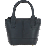 Ashwood Leather & Harris Tweed® Cloth Small Grab Bag Black/White: TW-63-12-BW