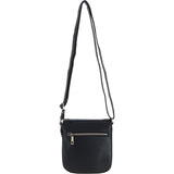 Ashwood Small Leather Crossbody Bag Black: V-80