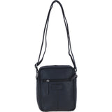 Ashwood Leather Men's Zip Crossbody Bag Black: S-62