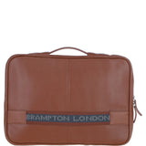 Leather Organizer with Laptop Compartment Tan: 64546