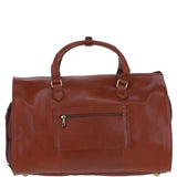 Premium Leather Holdall with Detachable Shoulder Strap Tan: pl-49