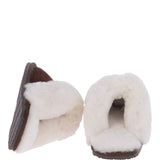 Classic Ladies Suede Sheepskin Slippers Brown