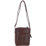 Ashwood Leather Men's Zip Crossbody Bag Chestnut: S-62