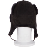 Unisex Sheepskin Trapper Hat Brown: 208