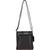 Ashwood Leather & Harris Tweed® Cloth Twist Lock Crossbody Bag Brown/Mcload: TW-31-01-BM