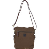 Fenland Canvas & Leather Crossbody Bag Brandy/green: FEN-752