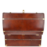 The Bridge Vintage Large Italian Vegetable Tanned  Leather Trunk Brown: 0088424 01