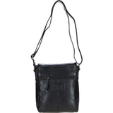 Sleek Leather Messenger Bag with Multiple Pockets Black: TL-004