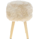 New Zealand Sheepskin Stool Lenen: SHORT SHEEPSKIN STOOL