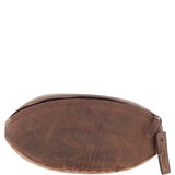 Ashwood Leather Rugby Ball Washbag Brown: Q-40