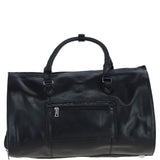 Premium Leather Holdall with Detachable Shoulder Strap Black: pl-49